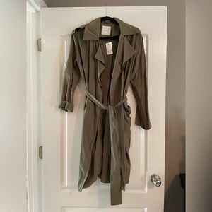 Elodie Olive Green Trench Coat